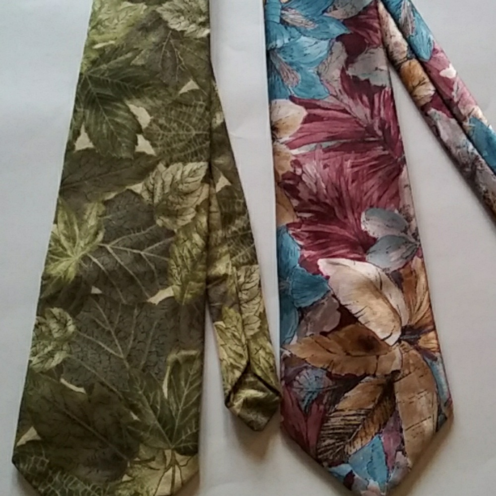 2 pcs Floral ties Mango Man and Davidsons